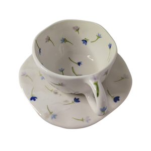 French Hand Painted Flower 250Ml 8Oz Tea <b>Cups</b> and Plates Set <b>Ceramic</b> Coffee Mug Breakfast Milk <b>Cup</b> Latte Mug - Product Image 5