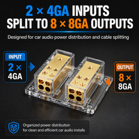 Bloc de distribution d'alimentation haute qualité 4 AWG avec sortie 8 AWG pour autoradio et répartiteur audio