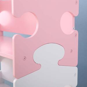 Pastel Pink Purple Puzzle Design Kids Bookshelf, 3-Tier Open Storage Display <strong>Shelf</strong> Organizer Rack <strong>for</strong> <strong>Children</strong>&rsquo;s Room - Product Image 2