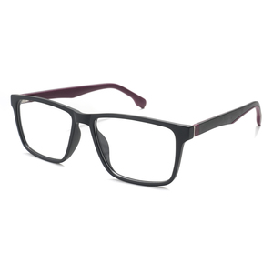 Monture carrée noire classique fine avec verres transparents sans correction pour hommes, lunettes optiques TR90, lunettes tendance - Product Image 2