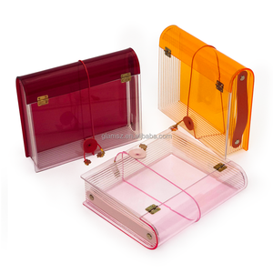 Elegante Caja Redonda de Acrílico con Imitación de Cuero Blanco y Asa de Metal Dorado, Organizador de Cosméticos, Caja de Regalo de Lujo para Boutique - Product Image 2