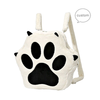Sac en peluche personnalisé pour enfants breloque patte de chien dessin animé en peluche sac pour tout-petits sacs à dos en peluche