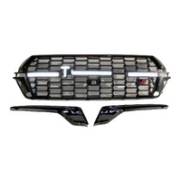 Calandre avant noire brillante de style GR-Sport de luxe pour Toyota Land Cruiser 200 2016-2022 avec logo LED éclairé compatible radar TSS