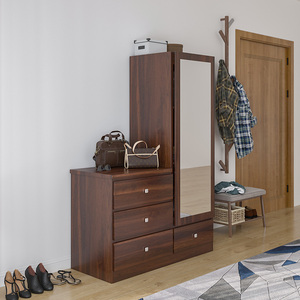 Armario de Dormitorio <span class=keywords><strong>con</strong></span> Puerta Corredera, Muebles de Melamina, Armario Marrón <span class=keywords><strong>con</strong></span> Cajón, <span class=keywords><strong>Precio</strong></span> de Fábrica Zhiqu - Product Image 4