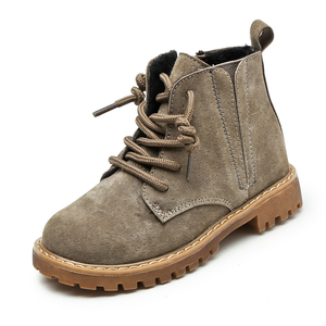 Nouvelle haute qualité en cuir Véritable Garçon Martin bottes pour Les Garçons D'hiver En Peluche chaussures pour filles enfants - Product Image 3