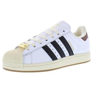 Scarpe Unisex Adidas Superstar II in Pelle Bianco Nero Crema - Product Image 1