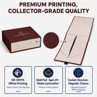 Boîte cadeau rigide de luxe personnalisée OEM ODM avec fermeture magnétique, boîte d'emballage en feuille d'or, boîte de présentation pliable pour bijoux, montres, parfums