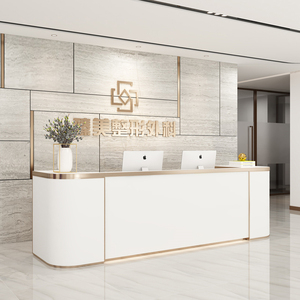 ホテル病院のためのカスタマイズ可能なモダンなシンプルなウッドバーテーブル折りたたみ式美容室受付/レジ係相談カウンター - Product Image 2