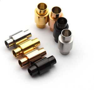 Clips magnétiques circulaires en acier inoxydable à vente chaude, attaches magnétiques circulaires, clips de connexion pour corde en cuir, accessoires de bijoux - Product Image 4