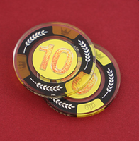 Jetons de poker personnalisés en acrylique, jetons ronds imperméables pour les activités de club