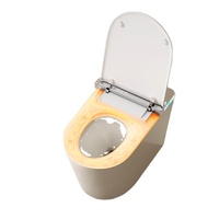 S002 Ensemble WC intelligent entièrement automatique ADA, à poser au sol, en céramique, avec chasse d'eau automatique, bidet électrique et toilette intelligente incluse
