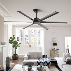 天井ファンライトなしBLDCモーター72インチブラック大型アルミ製ライトなし - Product Image 3