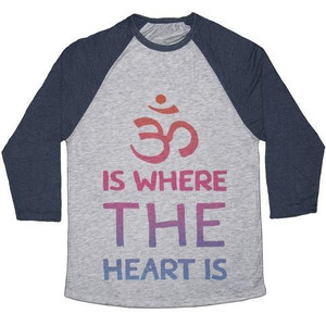Camiseta de béisbol unisex Tri-Blend de Om Is Where the Heart Is - Product Image 4