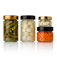 Envases de Vidrio Transparente de 100 ml para Mermelada y Miel, con Tapas Metálicas Herméticas