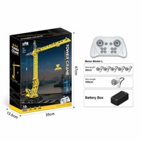 Nuevo Kit de Construcción de Grúa Torre RC con Control Remoto, Rompecabezas Modular de Ingeniería para Adultos, Regalo, 2524 Piezas, Juego de Bloques de Construcción