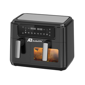 <span class=keywords><strong>Friteuse</strong></span> à air Anbolife 10L à double panier, grande capacité, 2400W haute puissance, écran tactile, contrôle numérique avec 6 préréglages et menus rapides - Product Image 1