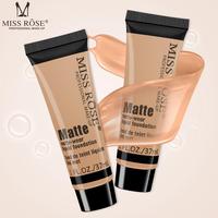 Miss Rose Vegan Foundation Concealer Set Poudre pressée mate imperméable liquide pour peau foncée Hydratant longue durée Blanchissant