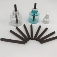 Bâtonnets de coton en fibre thermofusible sans colle, mèches en coton PET marron pour liquides à base d'eau et d'huile, anti-moustiques