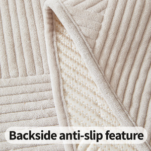Nordic Minimalist <b>Sofa</b> Cushion Pad 145-185CM Geometric Pattern Crystal Velvet All Season Non Slip Seat <b>Cover</b> - Product Image 4