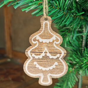 Juego de 10 Adornos Navideños de Madera para Árbol de Navidad, Copo de Nieve, Estrella, Corazón, Casa, Adorno de Madera para Decoración Navideña - Product Image 5