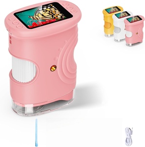Kit de Ciencias Educativas para Niños Pequeños, Microscopio de Bolsillo con Luz LED, Lupa para Niñas y Niños, Regalos de Cumpleaños - Product Image 1