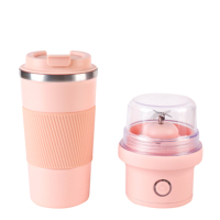 Nieuwe design oplaadbare USB type C draagbare staafmixer mini fruit smoothie juicer roestvrijstalen vacuümfles auto buiten