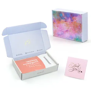 Cajas de cartón corrugado Burst con logotipo personalizado, manipulación de impresión que se desvanece, envío por correo, regalo, zapatos, embalaje, pequeña empresa