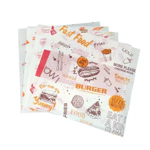 Disposable Greaseproof PE Coated Food Packaging Paper for Burger <strong>Chicken</strong> <strong>Roll</strong> Snack Rice Ball-Custom Logo Manufacturer Wholesale - Product Image 1