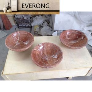 Lavabo redondo de piedra natural, lavabo de mármol rojo <span class=keywords><strong>alicante</strong></span> para Baño - Product Image 2