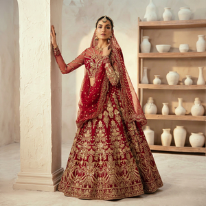 Luxury Red <b>Lehenga</b> Choli With Gold Embroidery Traditional Wedding Dress For <b>Women</b> Floor Length Indian Pakistani Bridal 2026 - Product Image 1