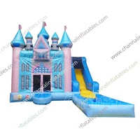 Princesse château toboggan Combo humide/sec saut maison toboggan Combo gonflable videur toboggan maison aire de jeux obstacle gonflable videur