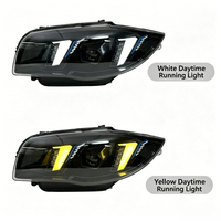Phares LED style laser pour BMW E87, pour Série 1 E81 E88 E82, style amélioré, DRL jaune, Plug & Play