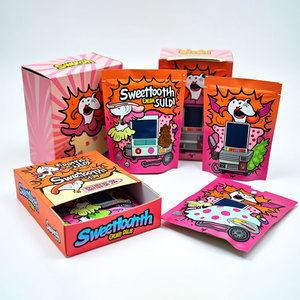 MOQ 500pcs Custom <strong>Printed</strong> Mylar Foil <strong>Pouches</strong> Plastic Tubes Pre Roll Single Serving Bags <strong>With</strong> Child Resistant <strong>Zipper</strong> - Product Image 5