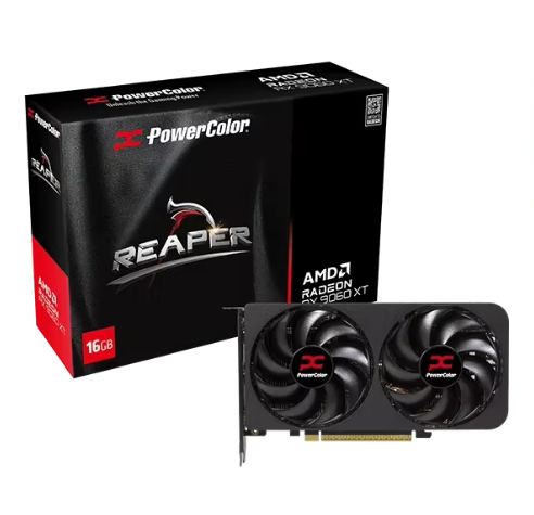 New PowerColor Reaper Radeon RX 9060 XT 16GB GDDR6 Fan Desktop GPU Video Card