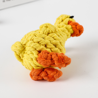 Jouet à mâcher pour chien en corde de coton écologique en forme de lapin mignon, durable et interactif, avec fonctions de nettoyage dentaire, vente en gros