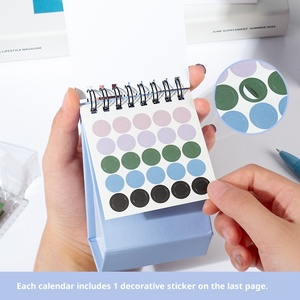 2026 Morandi Mini Kawaii anglais <span class=keywords><strong>calendrier</strong></span> 6 couleurs papier Table <span class=keywords><strong>calendrier</strong></span> de bureau imprimé affichage <span class=keywords><strong>calendrier</strong></span> - Product Image 5