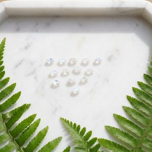 Pierre de lune arc-en-ciel naturelle, taille marquise, pierre précieuse blanche irisée, 4x8mm, pierre en vrac pour la fabrication de bijoux - Product Image 2