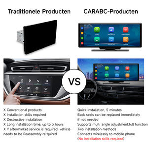 شاشة Maustor الذكية اللاسلكية مقاس 10.26 بوصة بنظام Android Auto وCarplay وملاحة GPS، شاشة Carplay عالمية محمولة وراديو للسيارة - Product Image 3