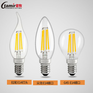 หลอดไฟไส้หลอด LED รุ่น Tamir ขั้ว E14 แสงสีเหลืองอบอุ่น รูปทรงเทียน ทำจากแก้ว สำหรับให้แสงสว่างภายในอาคาร - Product Image 5