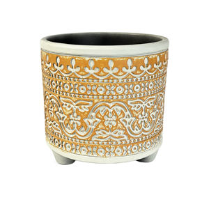 <span class=keywords><strong>Pot</strong></span> de fleurs en PP de 6 pouces avec <span class=keywords><strong>pieds</strong></span>, motif sculpté vintage, léger et vieilli, pour la maison et le jardin - Product Image 5