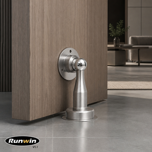 Set di Fermaporta Magnetici in Acciaio Inox Nero Opaco Autoadesivi, Protezione da Parete per Interni, Produzione OEM - Product Image 2