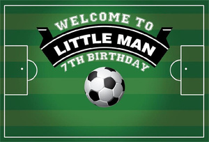 Fond de photographie pour anniversaire de garçon, terrain de football, affiche sportive, toile de fond pour baby shower, studio photo, bannière <span class=keywords><strong>photophone</strong></span> - Product Image 3