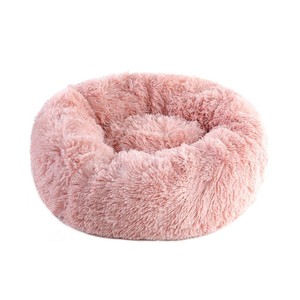 Cama redonda de felpa para gatos, nido suave y cálido para invierno con relleno de fibra de poliéster, lavable a mano. - Product Image 2
