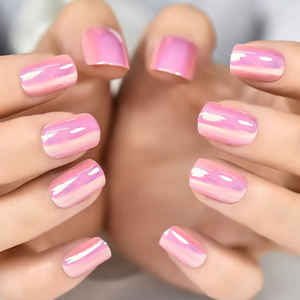 新来的人为她的短Squoval Ombre假指甲按指甲人造指甲 - Product Image 4