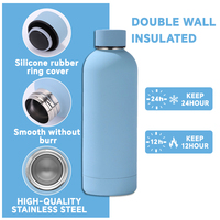 Botella de Agua Deportiva con Aislamiento Térmico de Acero Inoxidable Ecológica, a Prueba de Fugas, Libre de BPA, con Aislamiento al Vacío, Mantiene la Temperatura de 12 a 24 Horas, Gran Venta