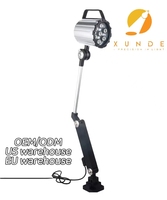 Lumière de machine CNC réglable 24V étanche 12W IP67 400*400mm, projecteur portable pour atelier avec bras long, lumière de travail LED