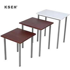 Vendita calda tavolino in legno con struttura in metallo rettangolare per interni esterni casa balcone mobili KC-7597ST-3530DBR - Product Image 1