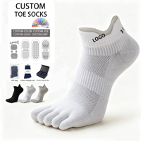 Chaussettes de sport pour hommes en coton respirant à cinq doigts, fines et de haute qualité pour l'été