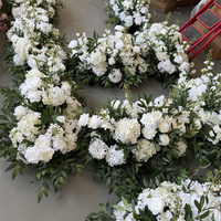 IFG usine directe 2ft longueur blanc hortensia Delphinium verdure allée fleur coureur pour décor de mariage