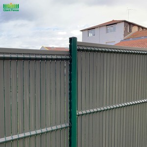 Clôture extérieure soudée décorative de jardin de panneau d'intimité du grillage 3D avec la lamelle UV en plastique de <span class=keywords><strong>PVC</strong></span> - Product Image 3